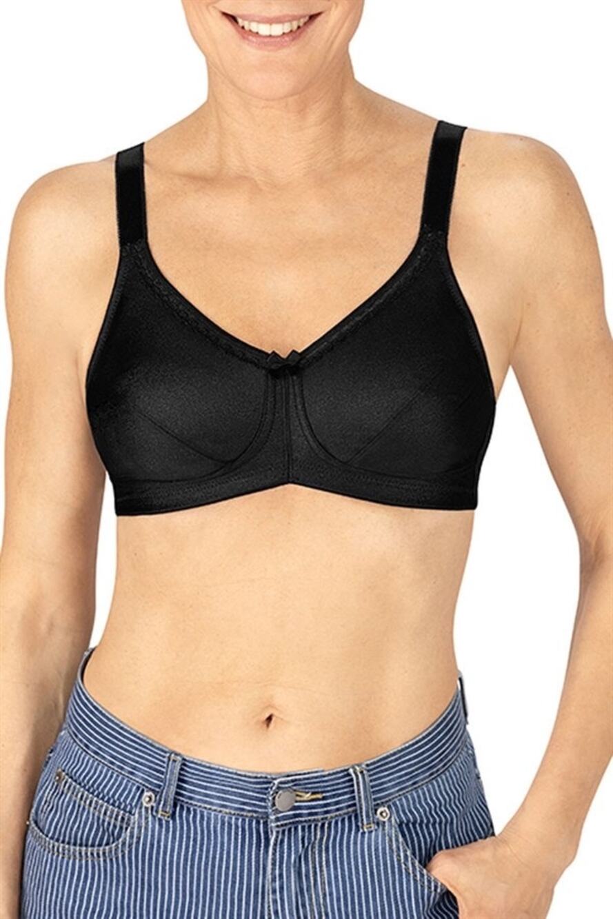 Amoena Rita Wireless Bra Size 34D NWT Black